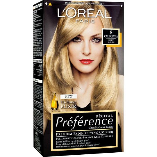 Récital Préférence 8 California Ljusblond, L'Oréal Paris Vaalennus