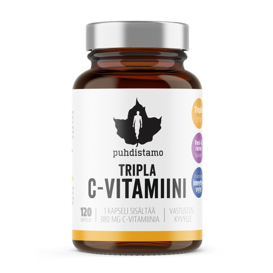Puhdistamo Tripla C-vitamiini 120 kpl