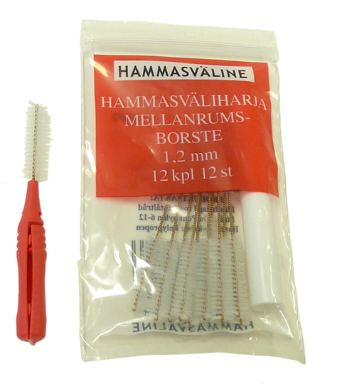Doft hammasväliharja 1.2 mm punainen 12 kpl