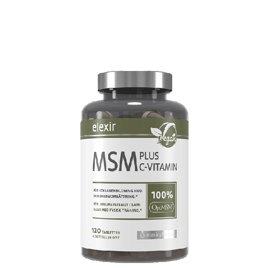 Elexir Pharma MSM + C Vitamin, 120 tablettia