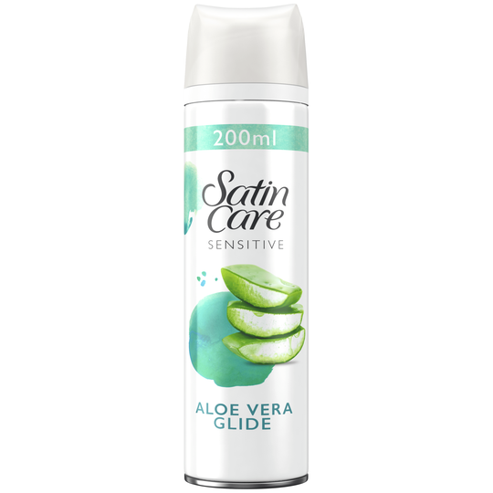 Gillette Venus Satin Care Shave Gel Aloe Vera Glide Sensitive Ski