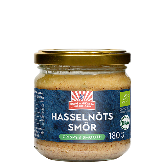 Hasselpähkinävoi ilman suolaa EKO, 180 g