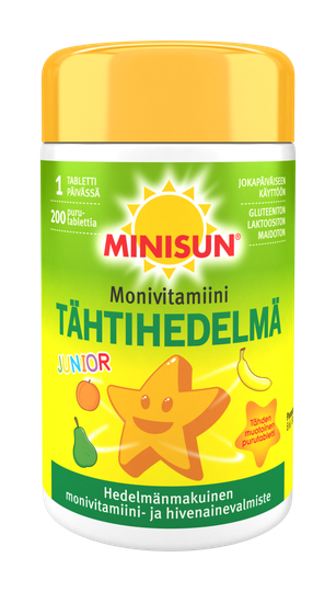 Minisun Tähtihedelmä Monivitamiini 200 tabl Junior