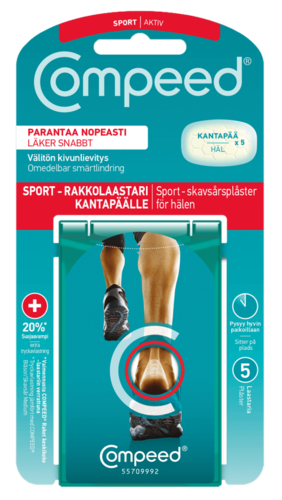 Compeed Sport rakkolaastari kantapäille 5 kpl