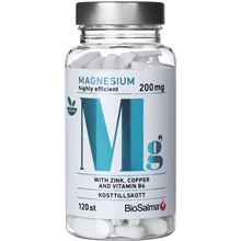 BioSalma Magnesium 200mg + Zink, Koppar, B6 120 tablettia