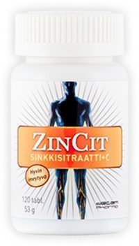 Zincit sinkkisitraatti 120 tablettia