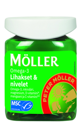 Möller Omega-3 Lihakset+nivelet 60 kapselia