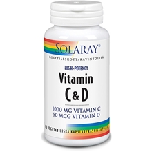 Solaray Vitamin C&D 60 kapselia