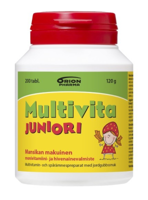 Multivita Juniori Mansikka 200 purutablettia *