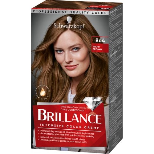 Schwarzkopf Brillance Hair Color 864 Warm Brown