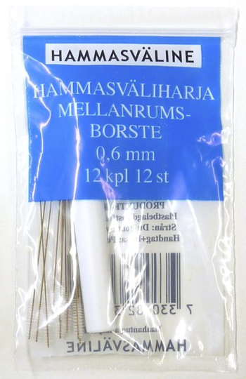 Doft hammasväliharja 0.6 mm sininen 12 kpl