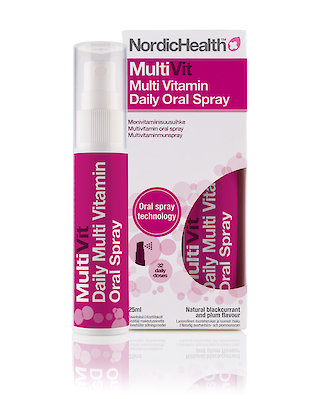 Nordic Health MultiVit -suusuihke 25 ml 160 suihkaisua
