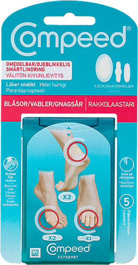 Compeed Mix-Pack rakkolaastari 5 kpl (3 kokoa)