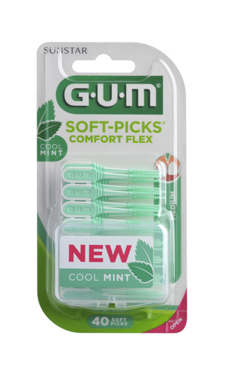 GUM Soft-Picks Comfort Flex Mint Medium 40 kpl harjatikku