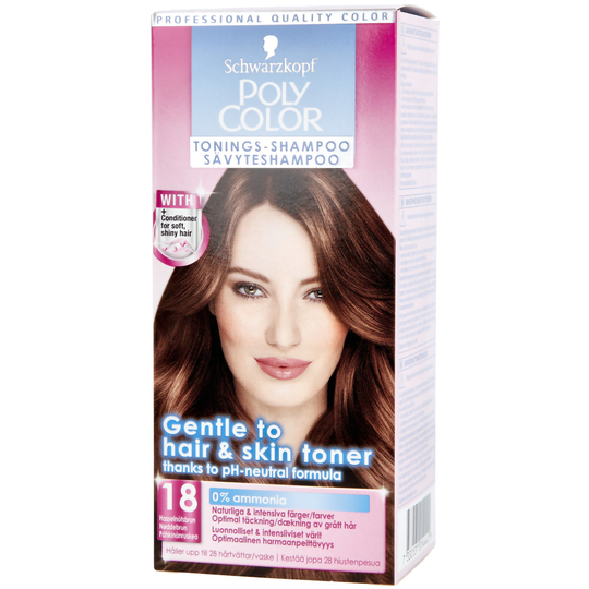 Schwarzkopf Poly Color Toning Shampoo 18 Hasselnötsbrun