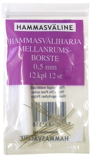 Doft hammasväliharja 0.5 mm lila 12 kpl