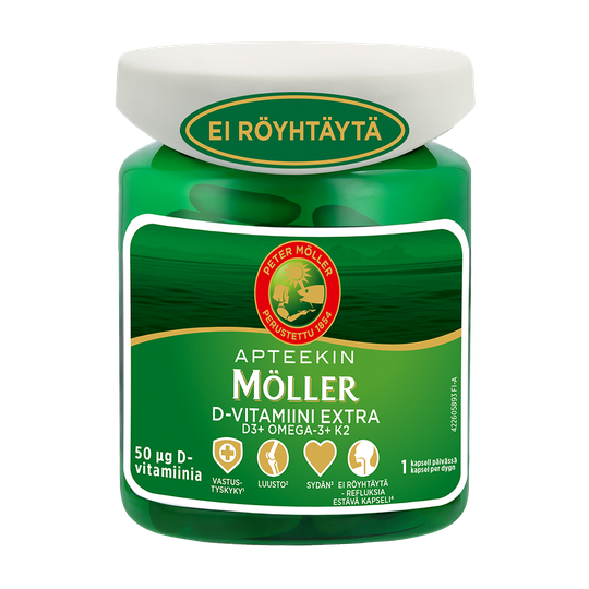 Apteekin Möller D-vitamiini Extra D3+Omega-3+K2 60 kaps