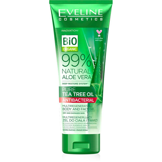 Eveline Cosmetics 99% Natural Aloe Vera Tea Tree Oil Body&Face Ge