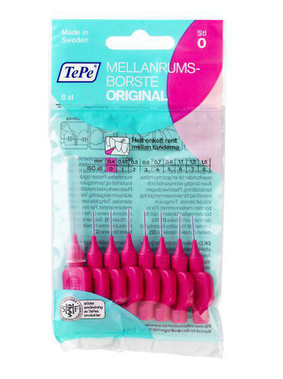 Tepe hammasväliharja 0,4mm pinkki 8 kpl xxxxf