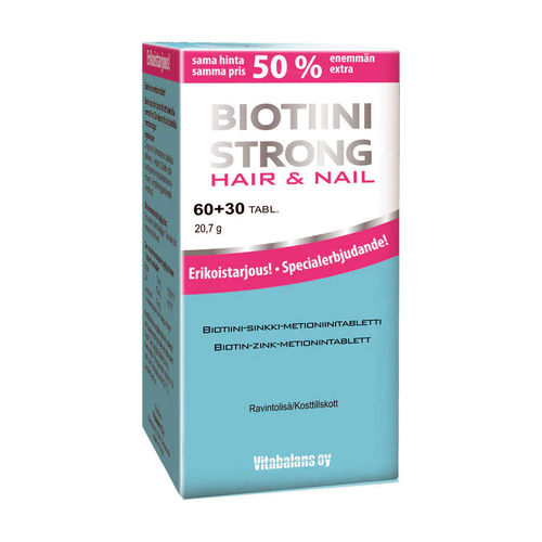 Biotiini Strong kampanjapakkaus 60 + 30 kpl