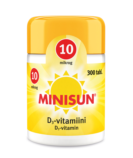 Minisun D-Vitamiini 10 mikrog 300 purutabl