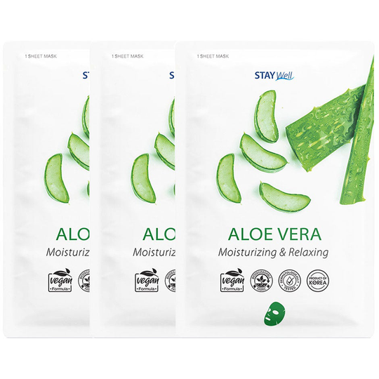 Vegan Sheet Mask Aloe, Stay Well Ihonhoito