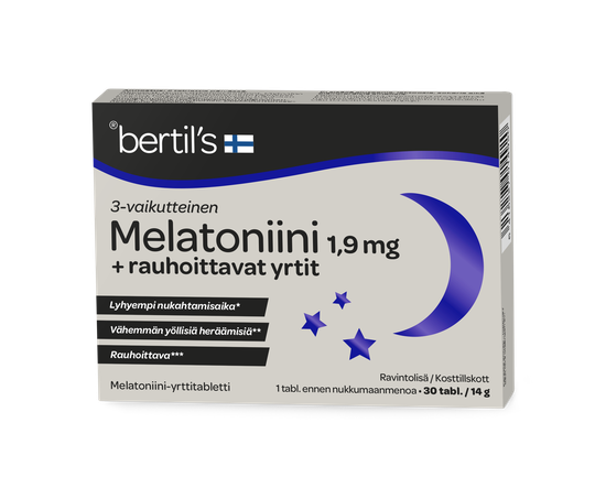 bertils Melatoniini 1,9 mg + yrtit 30 tabl