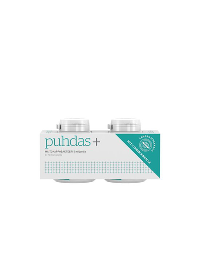 Puhdas+ Maitohappobakteeri 5 mrd tuplapakkaus 2x75kpl