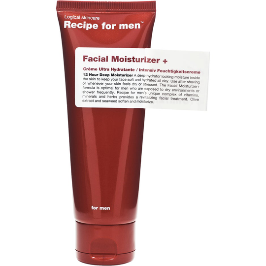 Recipe for Men Facial Moisturizer+, 75 ml Recipe for men Päivävoiteet