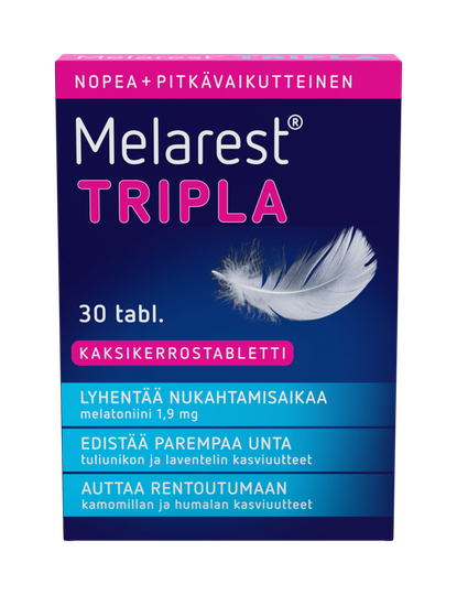 Melarest Tripla 30 tabl 1,9 mg melatoniini