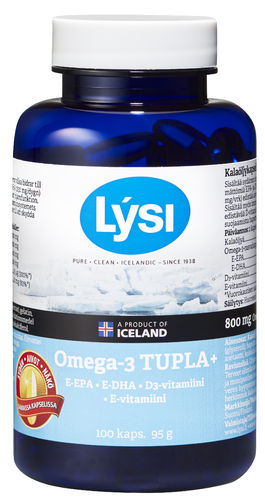 Lysi Omega-3 Tupla+ 100 kapselia