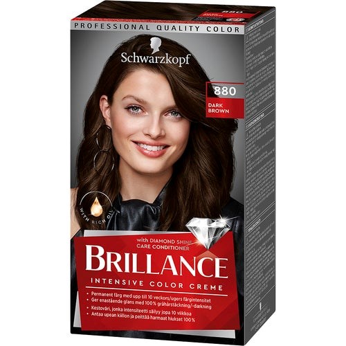 Schwarzkopf Brillance Hair Color 880 Dark Brown