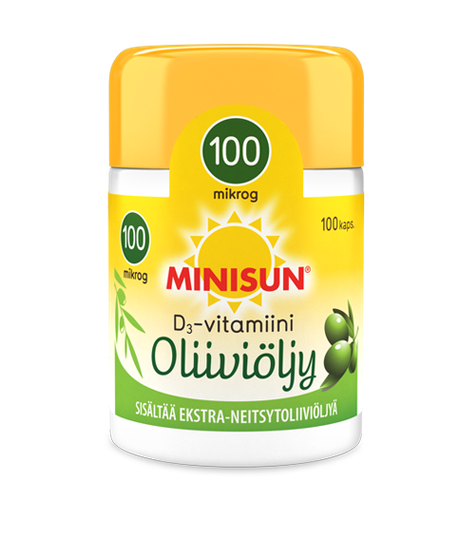 Minisun Oliiviöljykapseli 100 mikrog 100 kpl