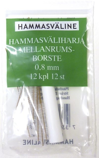 Doft hammasväliharja 0.8 mm vihreä 12 kpl