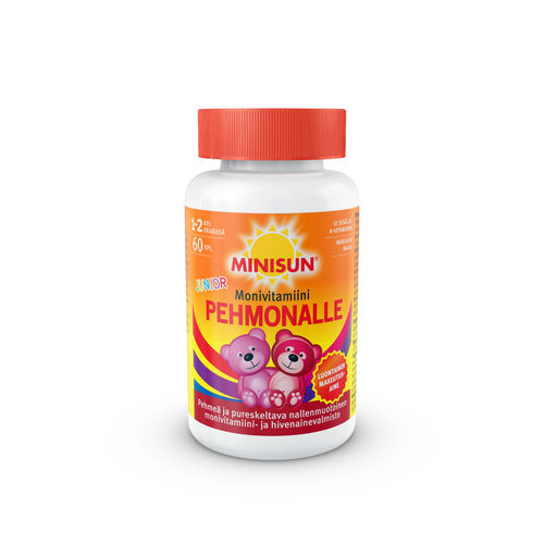 Minisun Pehmonalle monivitamiini junior 60 kpl pehmeä pureskeltava