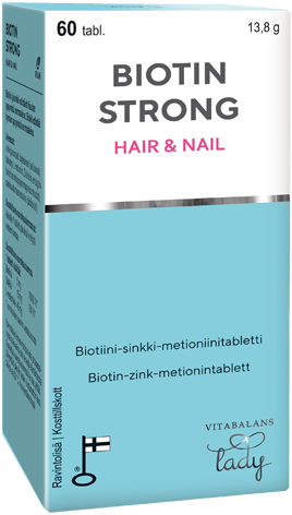 Biotiini Strong Hair - Nail 60 tablettia