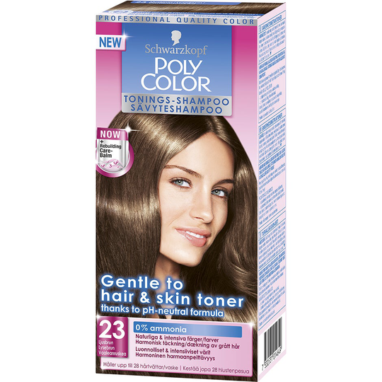 Schwarzkopf Poly Color Toning Shampoo, 23 - Light Brown, Schwarzkopf Hiussävytteet