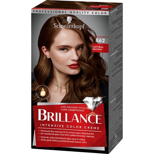 Schwarzkopf Brillance Hair Color 862 Natural Brown