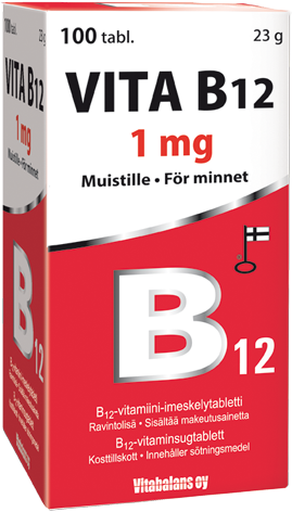 Vita B12 1000 µg 30 imeskelytablettia