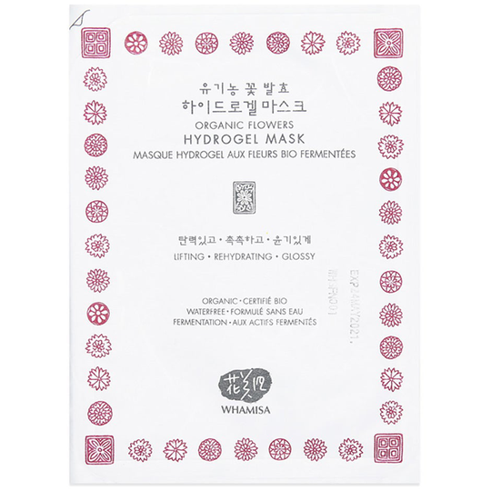 Whamisa Organic Flowers & Aloe Vera Hydrogel Mask, 33 g Whamisa Skincare Kasvonaamio