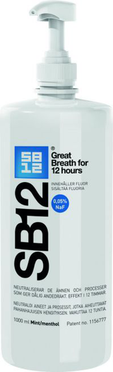 Sb12 Mint/Menthol suuvesi 1000 ml pumppupullo