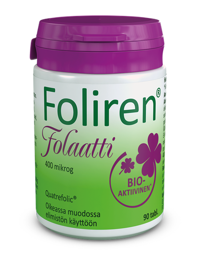 Foliren Folaatti 400 mikrog 90 tabl